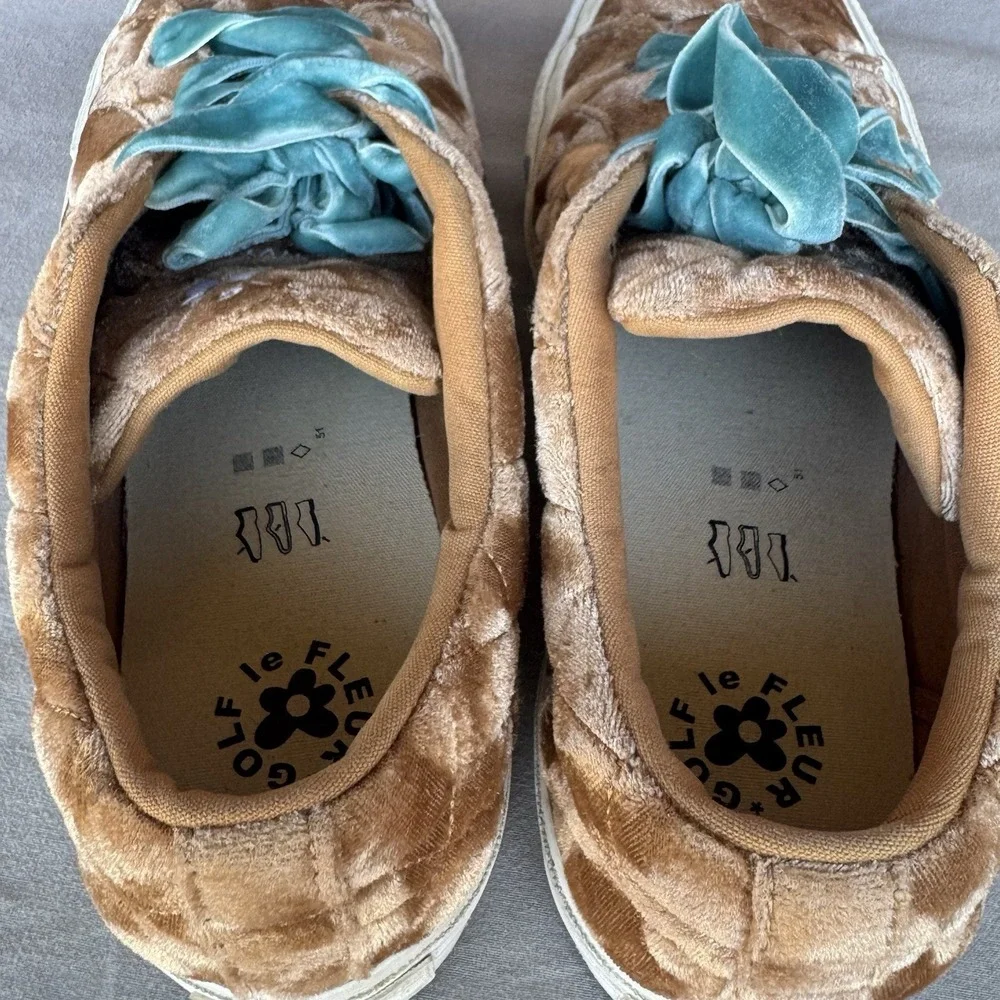 Size M7/W9 - Converse Golf Le Fleur One Star Ox Velvet Sneaker Shoes Brown Suede - Picture 6 of 10
